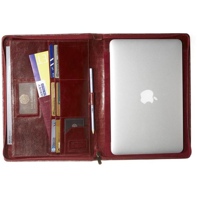 Jekyll & Hide Oxford Leather A4 Folder Coffee - iBags.co.za