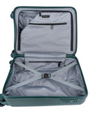 Jo Borkett Gatsby 4 Wheel Trolley Carry On | Green - iBags - Luggage & Leather Bags