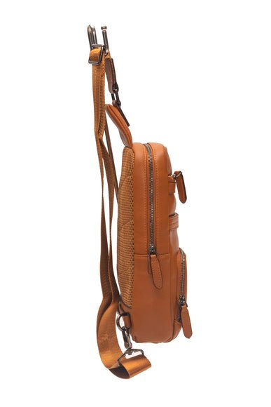 Journeyman Leather Single Strap Backpack | Tan - iBags - Luggage & Leather Bags