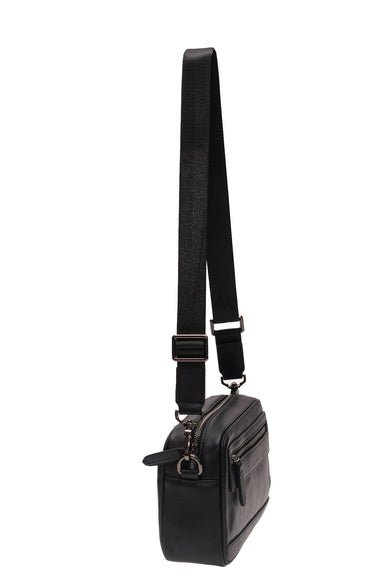 Journeyman Leather Wrist/Crossbody Bag | Black - iBags - Luggage & Leather Bags