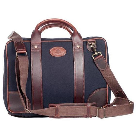 Melvill & Moon Black Canvas Single Zip Laptop Bag - iBags.co.za