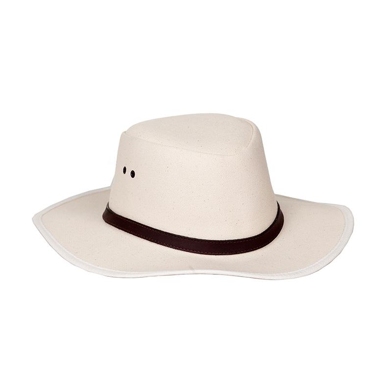 Melvill & Moon Canvas Hat With Oilskin Trim - White - iBags.co.za