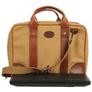 Melvill & Moon Khaki Canvas Single Zip Laptop Bag - iBags.co.za