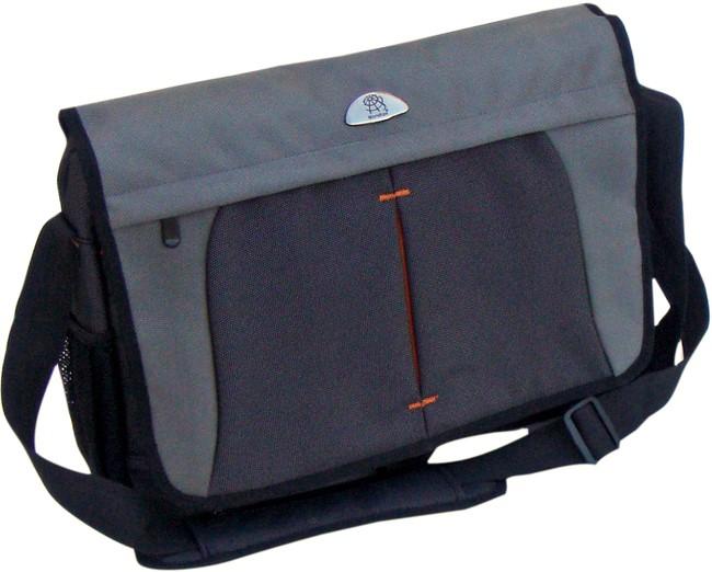 Meridian 40cm Point Nylon Messenger Bag | Grey/Black - iBags.co.za