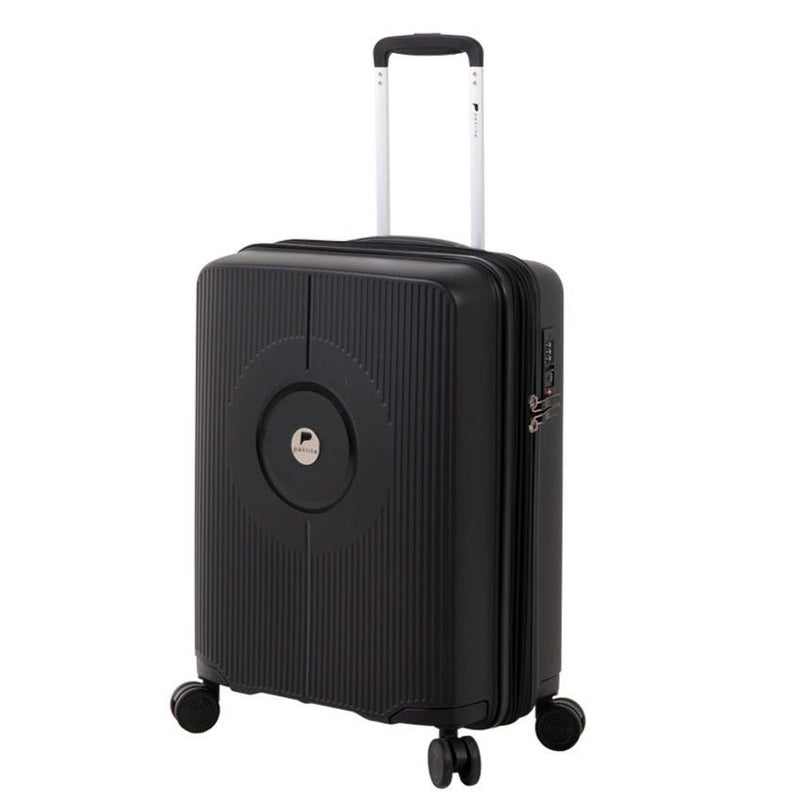 Paklite Carbonite 55cm Cabin Spinner in Black - iBags - Luggage & Leather Bags