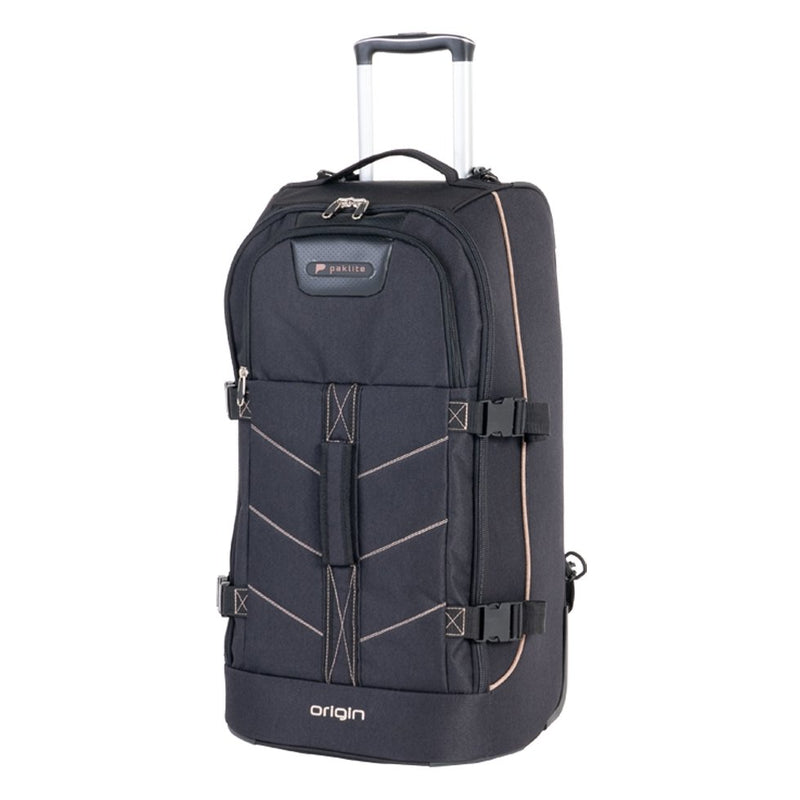 Paklite Origin 72cm Trolley Duffle/Backpack in Black & Khaki - iBags - Luggage & Leather Bags