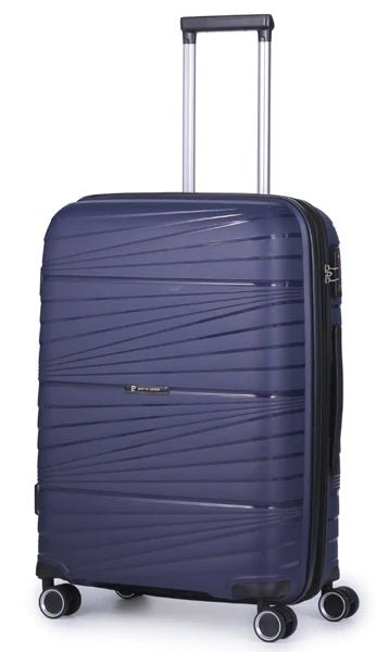 Pierre Cardin Montpellier 55cm Cabin Spinner | Navy - iBags - Luggage & Leather Bags