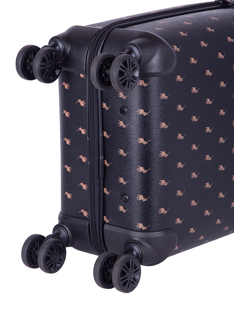 Polo Classic Double Pack Cabin 4 Wheel Trolley Case Black - iBags - Luggage & Leather Bags