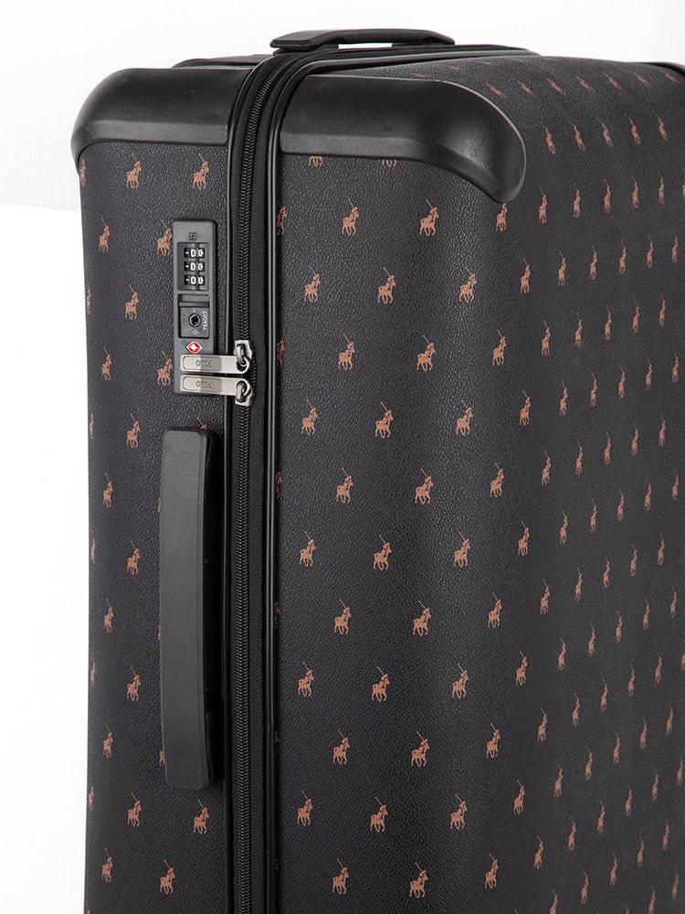 Polo Classic Double Pack Medium 4 Wheel Trolley Case Black - iBags - Luggage & Leather Bags