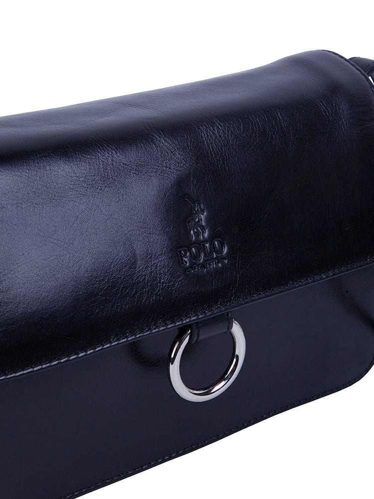 Polo Colorado Sling With Flap | Black - iBags - Luggage & Leather Bags