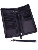 Polo Kenya Single Zip Travel Wallet | Black - iBags - Luggage & Leather Bags