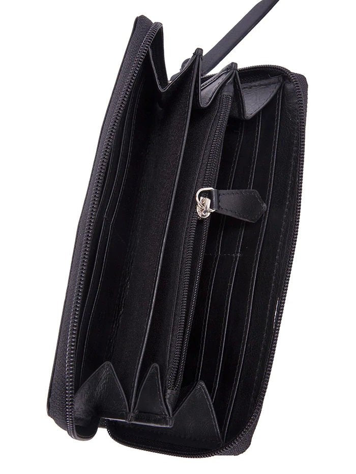 Polo Melbourne Zip Around Purse | Black - iBags - Luggage & Leather Bags