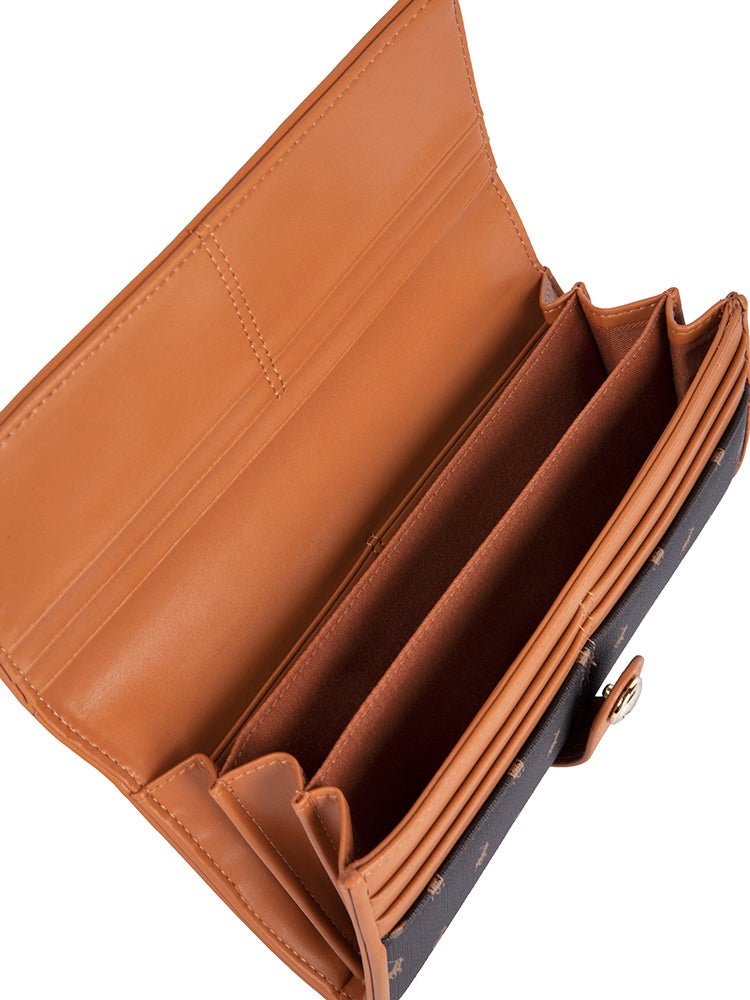 Polo New Iconic Clutch Purse | Brown - iBags - Luggage & Leather Bags