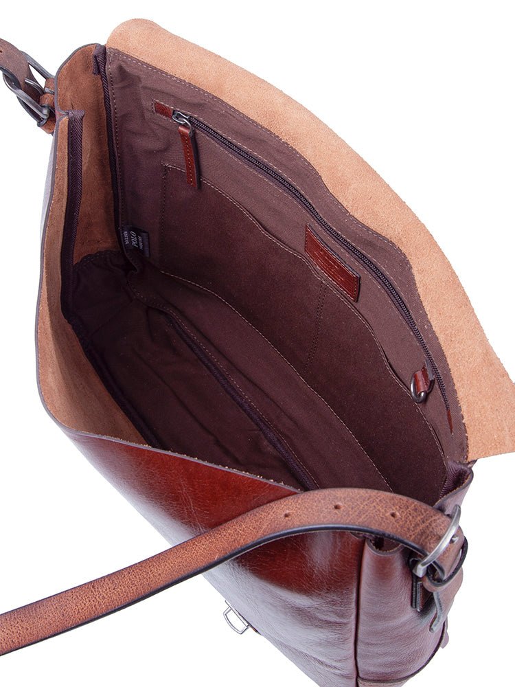 Polo Osaka Leather Messenger Bag | Brown - iBags - Luggage & Leather Bags