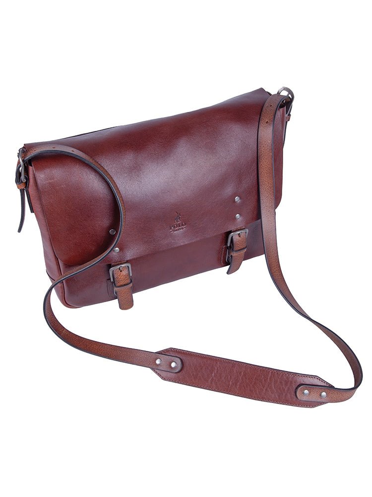 Polo Osaka Leather Messenger Bag | Brown - iBags - Luggage & Leather Bags
