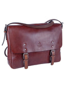 Polo Osaka Leather Messenger Bag | Brown - iBags - Luggage & Leather Bags