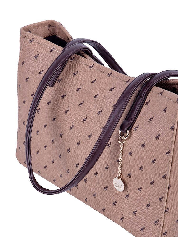 Polo Signature Medium Market Tote | Camel - iBags - Luggage & Leather Bags
