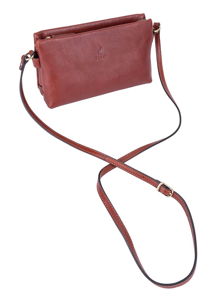 Polo Vega Small Sling | Brown - iBags - Luggage & Leather Bags