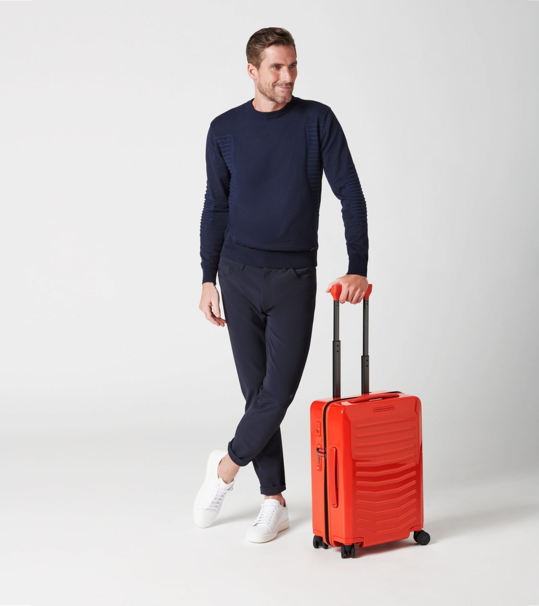 PORSCHE DESIGN Roadster Hardcase 55cm 4W Cabin Trolley | Lava Orange - iBags - Luggage & Leather Bags