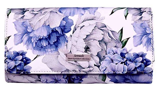 Serenade Lilac Peonies Large Purse | Lilac - iBags - Luggage & Leather Bags