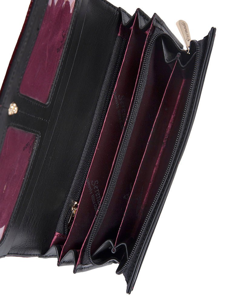 Serenade Lilac Peonies Large Purse | Lilac - iBags - Luggage & Leather Bags
