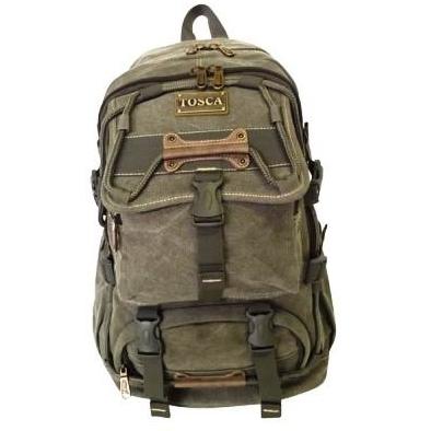 Tosca Canvas 22L Large Backpack Green - iBags.co.za