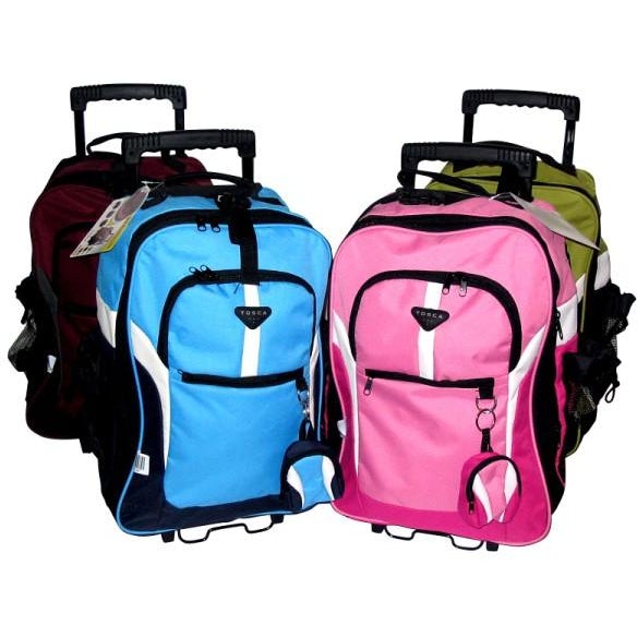 Tosca Large Expandable Backpack With Wheels - iBags - Luggage & Leather Bags
