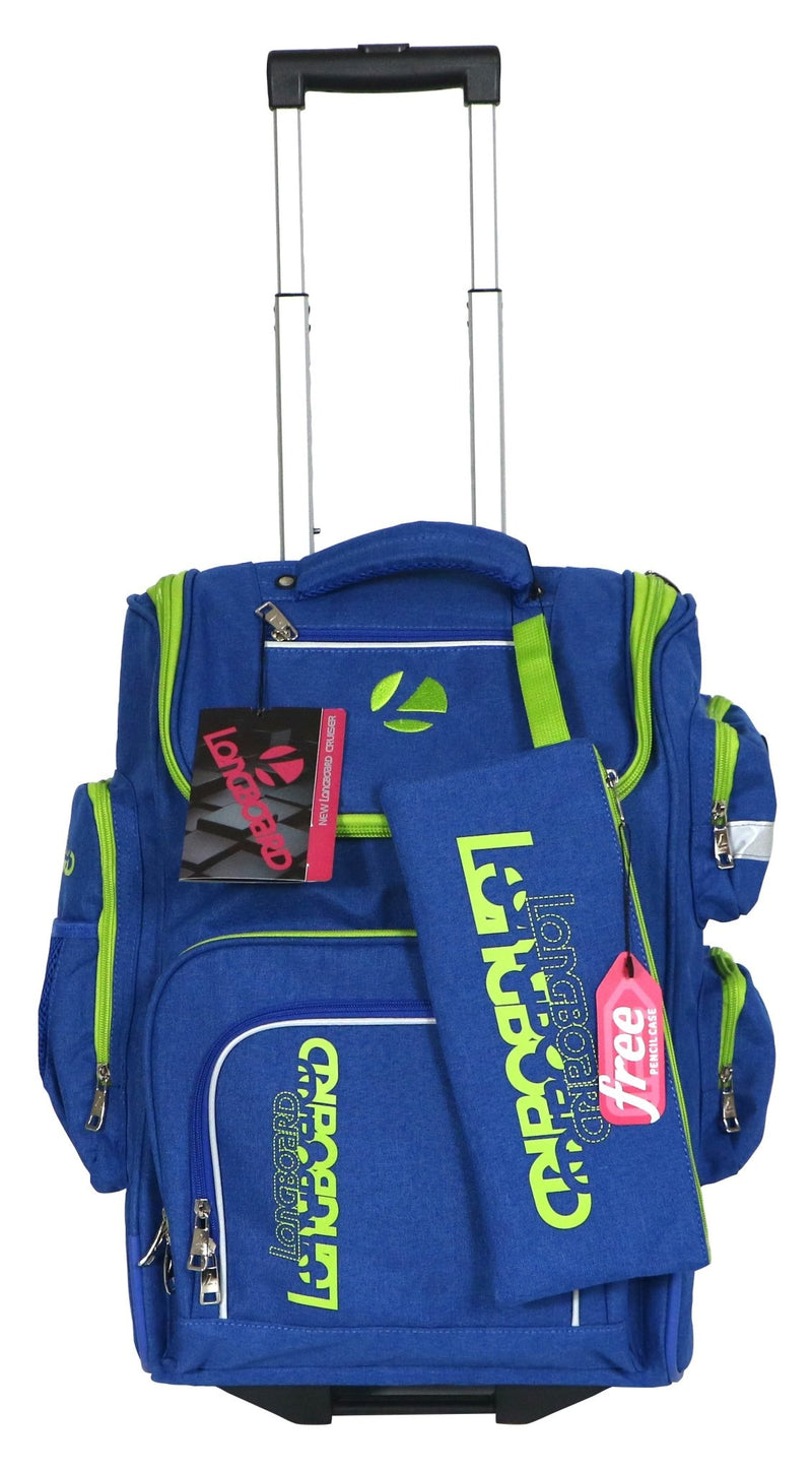 Tosca Longboard Cruiser School Backpack with Wheels | Royal Blue - iBags.co.za