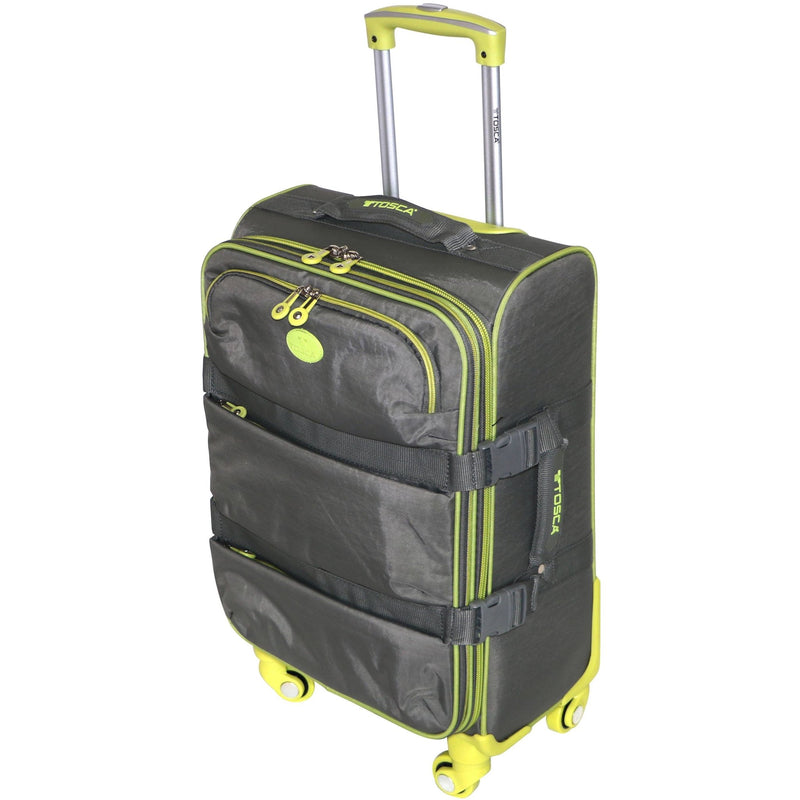 Tosca Navigator 50cm Soft Case 4 Wheel Spinner | Grey/Green - iBags.co.za