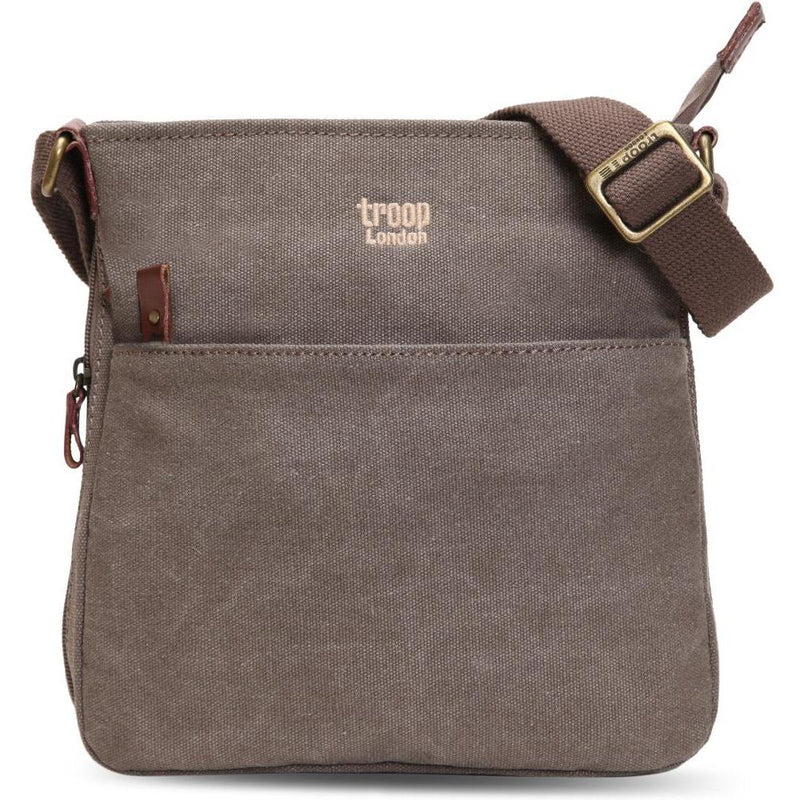 Troop London Canvas Classic Cross-Body Bag | Brown - iBags.co.za