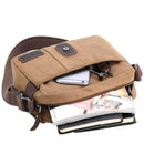 Troop London Heavy Wax Cotton Canvas Shoulder Bag | Camel - iBags.co.za