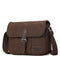 Troop London Heavy Wax Cotton Canvas Shoulder Bag | Dark Brown - iBags.co.za