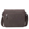 Troop London Heavy Wax Cotton Canvas Utility Messenger Bag | Dark Brown - iBags.co.za