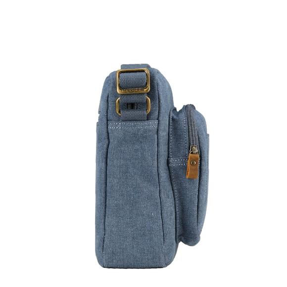 Troop London Organic Cotton Across Body Bag | Blue - iBags.co.za