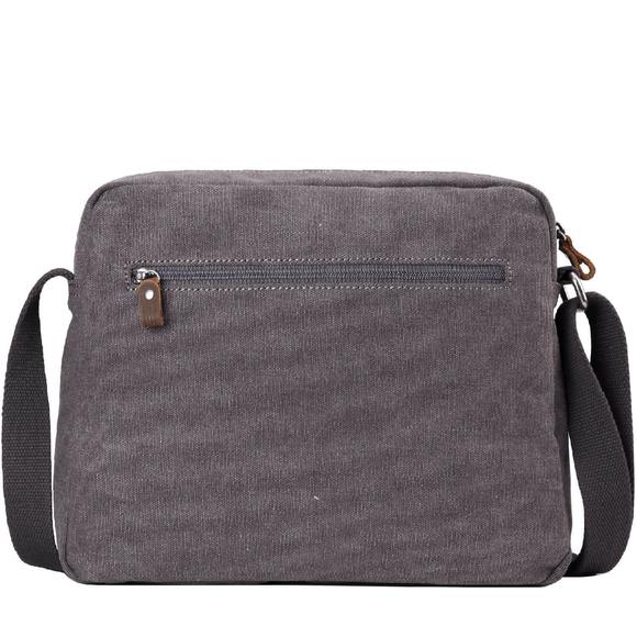 Troop London Organic Cotton Across Body Bag | Charcoal - iBags.co.za