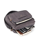 Troop London Organic Cotton Across Body Bag | Charcoal - iBags.co.za