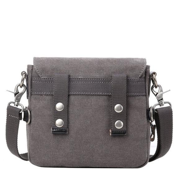 Troop London Organic Cotton Across Body Small Travel Bag | Charcoal - iBags.co.za
