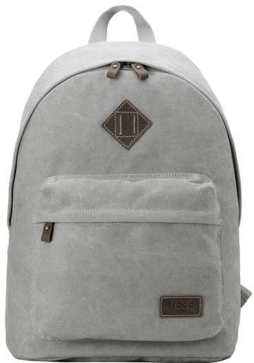 Troop London Organic Cotton Causal Day Backpack | Ash Grey - iBags.co.za