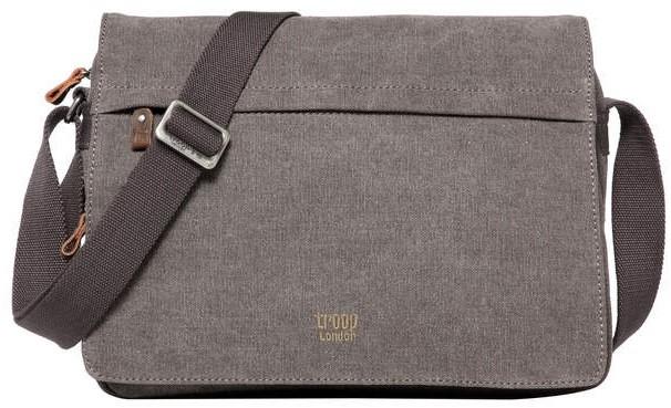 Troop London Organic Cotton Computer Messenger | Charcoal - iBags.co.za
