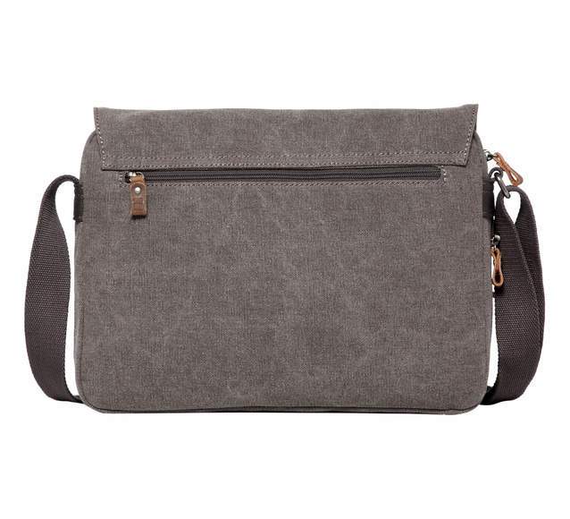 Troop London Organic Cotton Computer Messenger | Charcoal - iBags.co.za