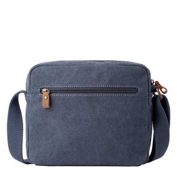 Troop London Organic Cotton Shoulder Small | Blue - iBags.co.za