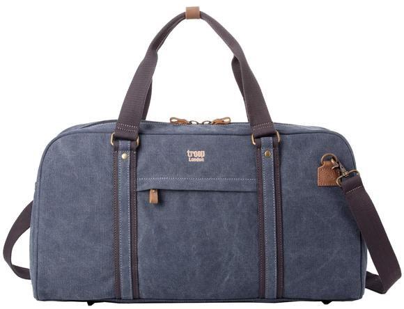 Troop London Organic Cotton Travel Holdall Duffel Bag | Blue - iBags.co.za
