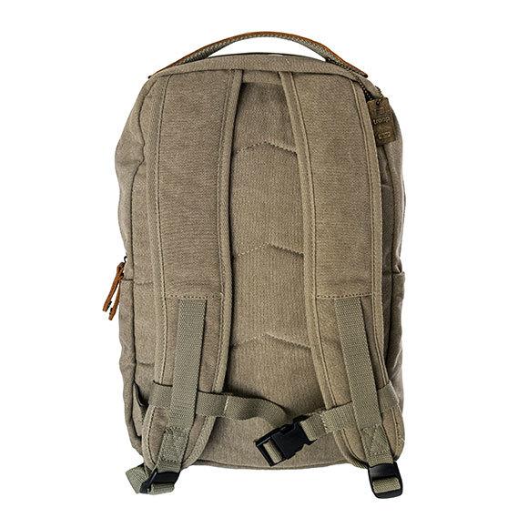 Troop London Organic Cotton Utility Back Pack Bottom Pocket | Khaki - iBags.co.za