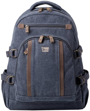 Troop London Organic Cotton Utility Back Pack Large | Blue - iBags.co.za