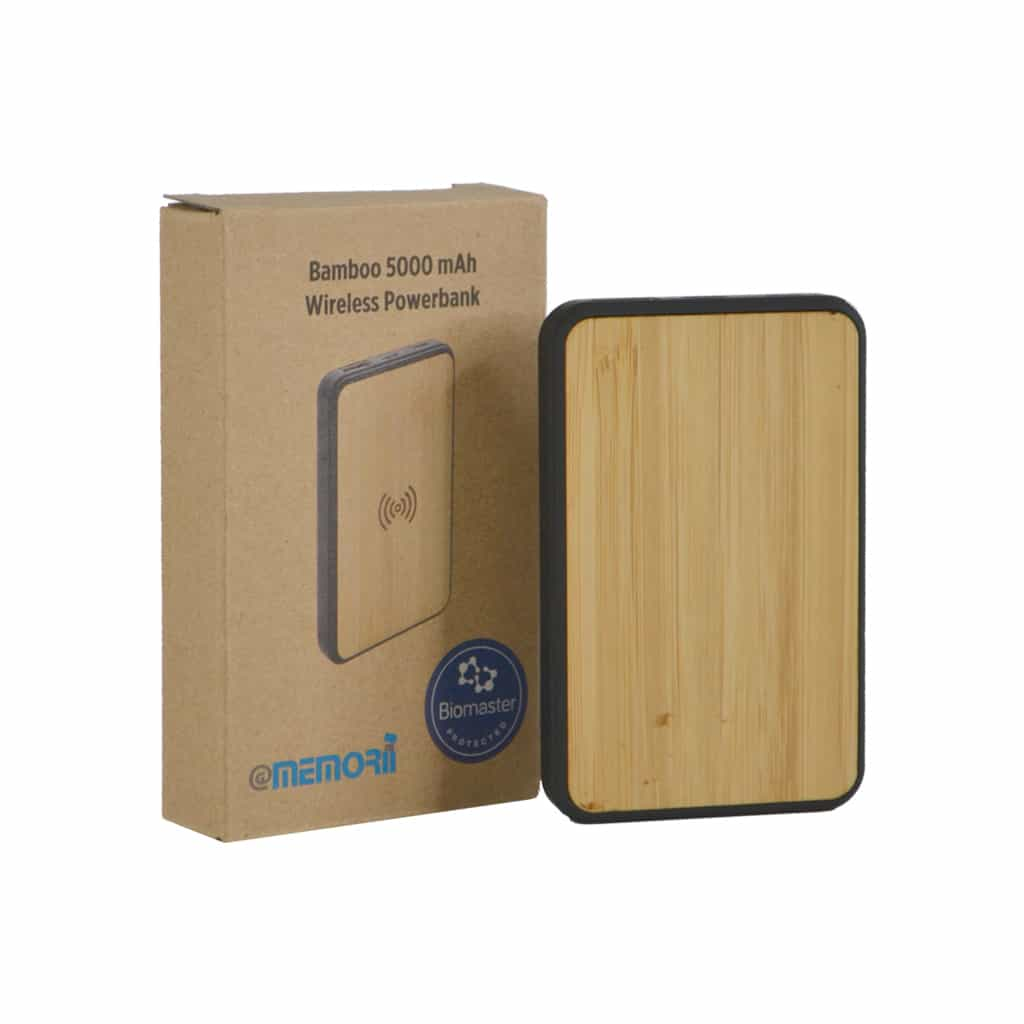 TUZLA - @memorii 5000 mAh Bamboo Wireless Powerbank (Anti-microbial) - iBags - Luggage, Leather Laptop Bags, Backpacks - South Africa