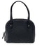 Via Veneta Eva Ostrich Quill Leather Small Elegant Handbag | Black - iBags.co.za