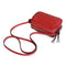 Via Veneta Ostrich Leather Quill Compact Handbag | Red - iBags.co.za