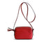 Via Veneta Ostrich Leather Quill Compact Handbag | Red - iBags.co.za