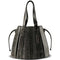 Via Veneta Provoque Fern Ostrich Leg Handbag | Black - iBags.co.za