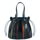 Via Veneta Provoque Fern Ostrich Leg Handbag | Black Multi - iBags.co.za